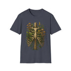 Forest Entropy Ribcage Botanical Decay T-Shirt