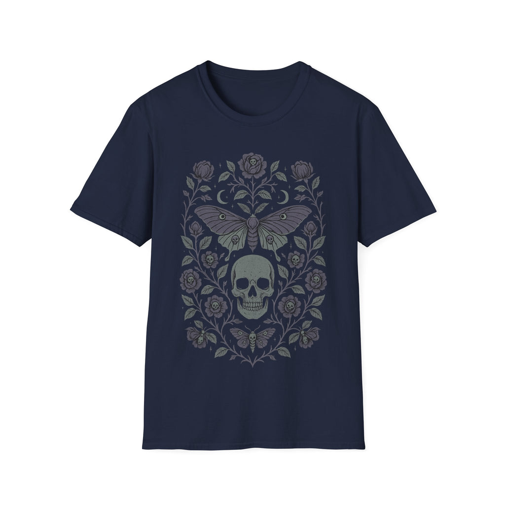 Gothic Skull, Death Moth & Skull Roses T-Shirt