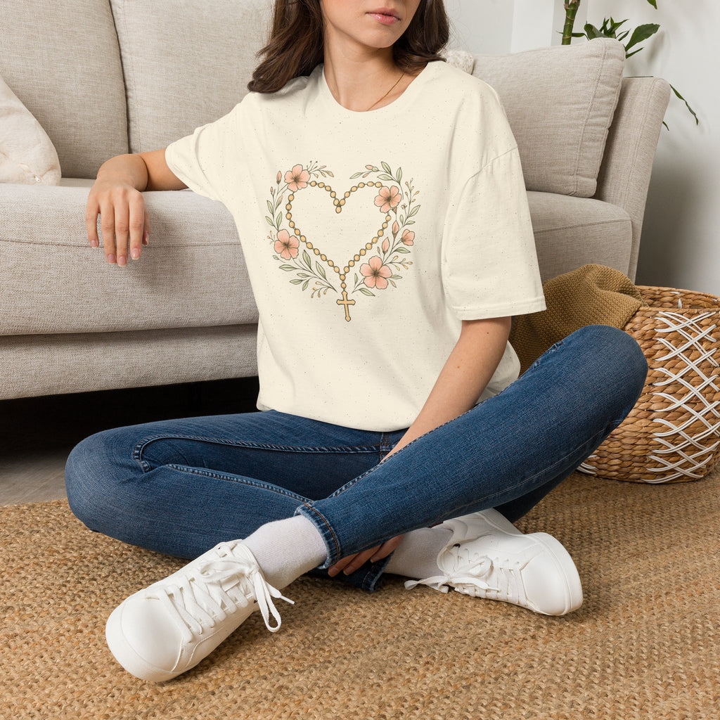 Floral Heart Rosary T-Shirt