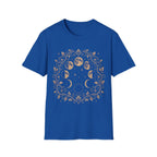 Moon Phases Celestial Botanical Wreath T-Shirt