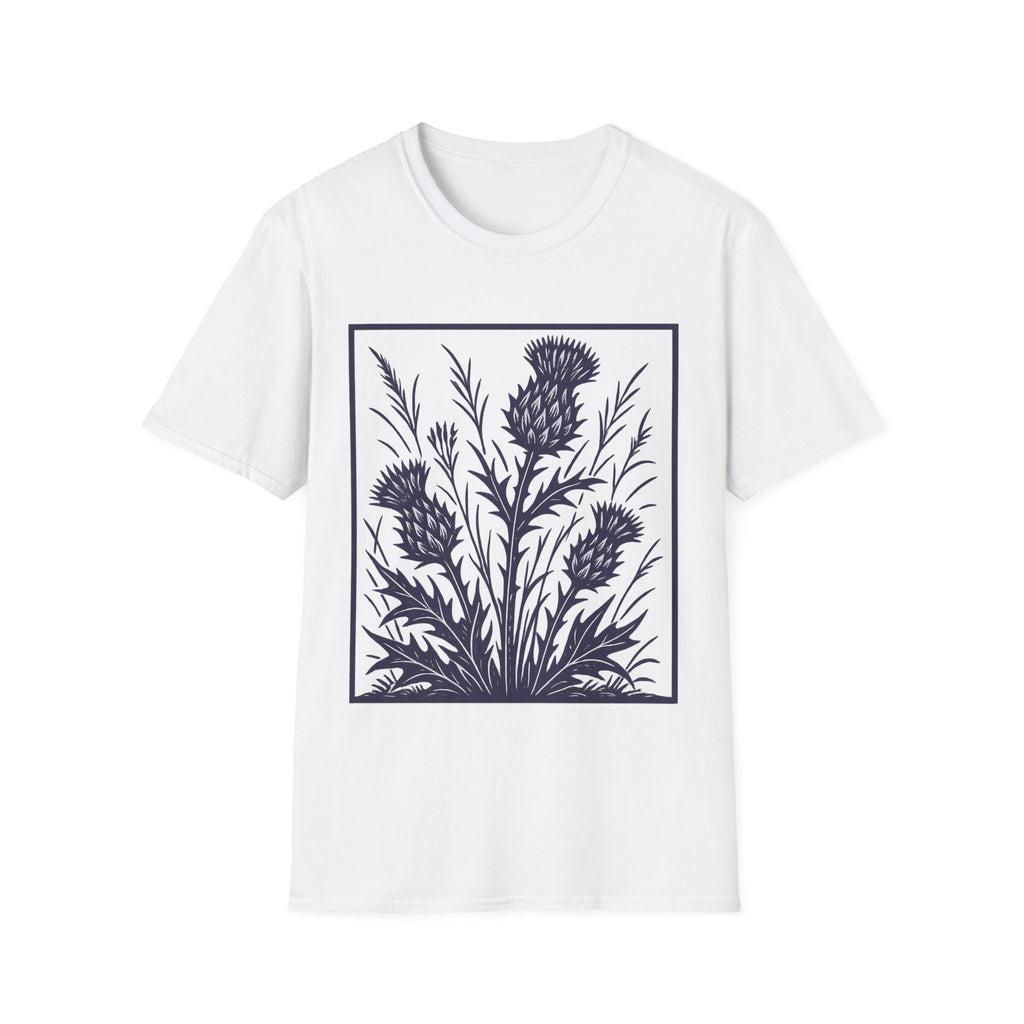 Wild Thistles And Meadow Grasses Antique Botanical T-Shirt