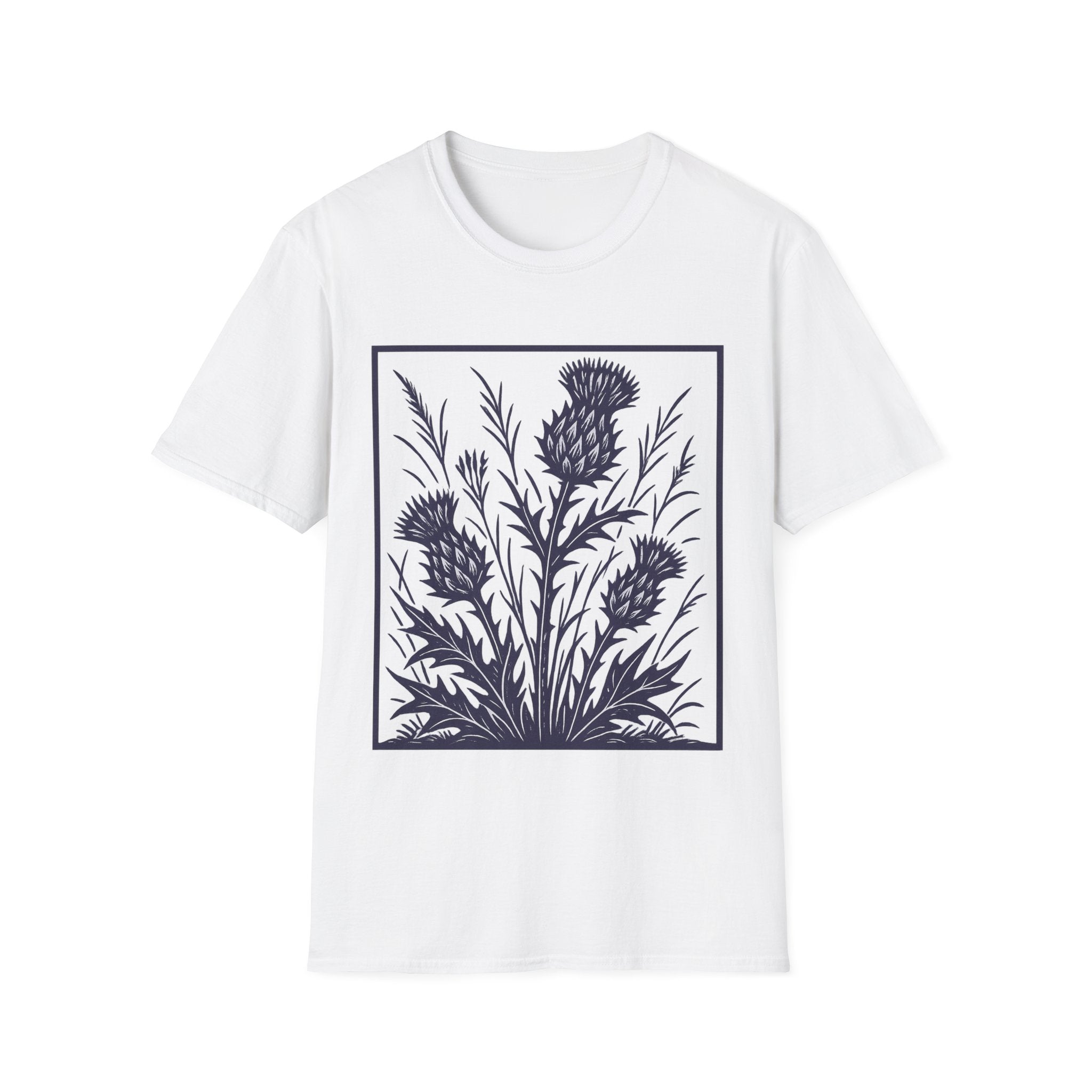 Wild Thistles And Meadow Grasses Antique Botanical T-Shirt