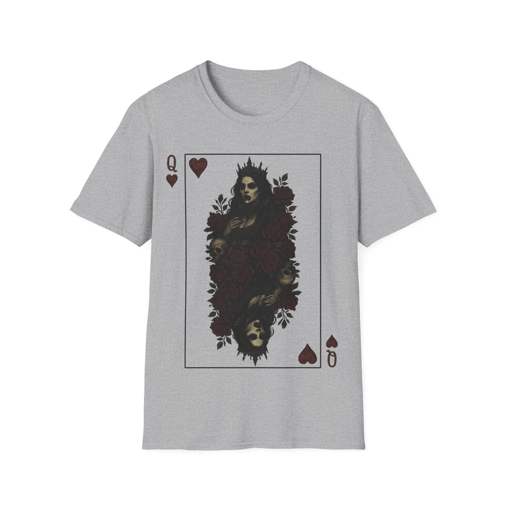 Queen Of Hearts Vampire Playing Card T-Shirt
