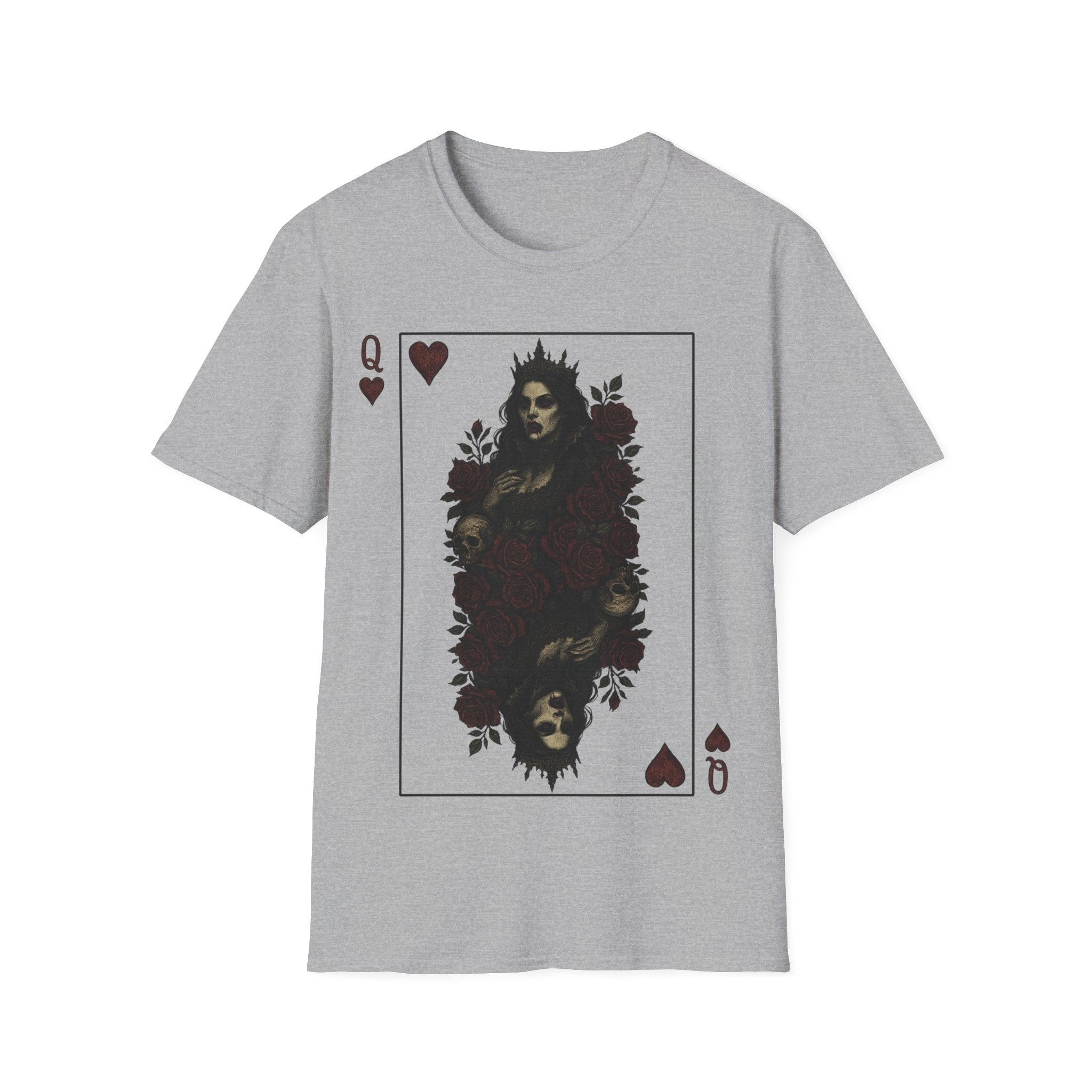 Queen Of Hearts Vampire Playing Card T-Shirt