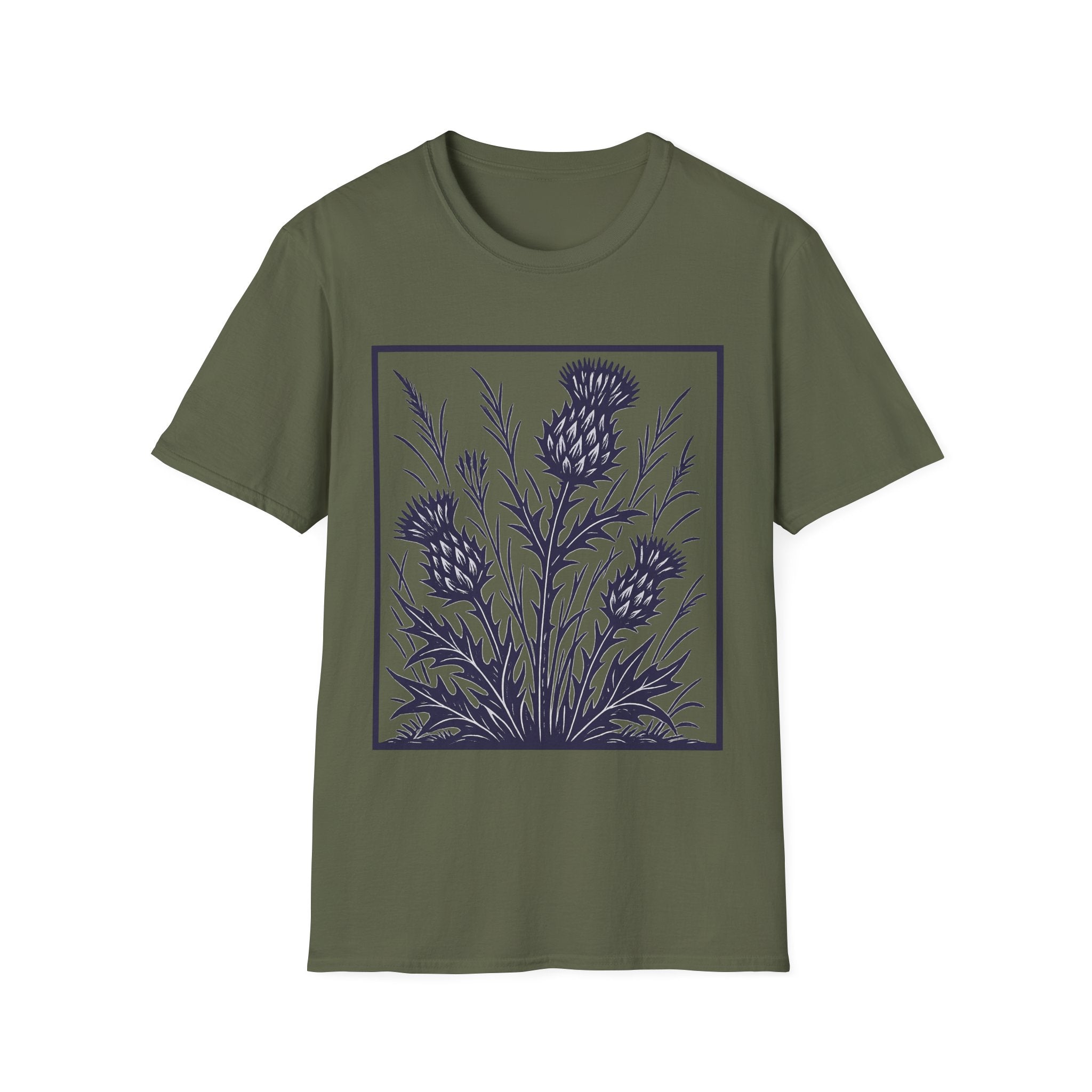 Wild Thistles And Meadow Grasses Antique Botanical T-Shirt