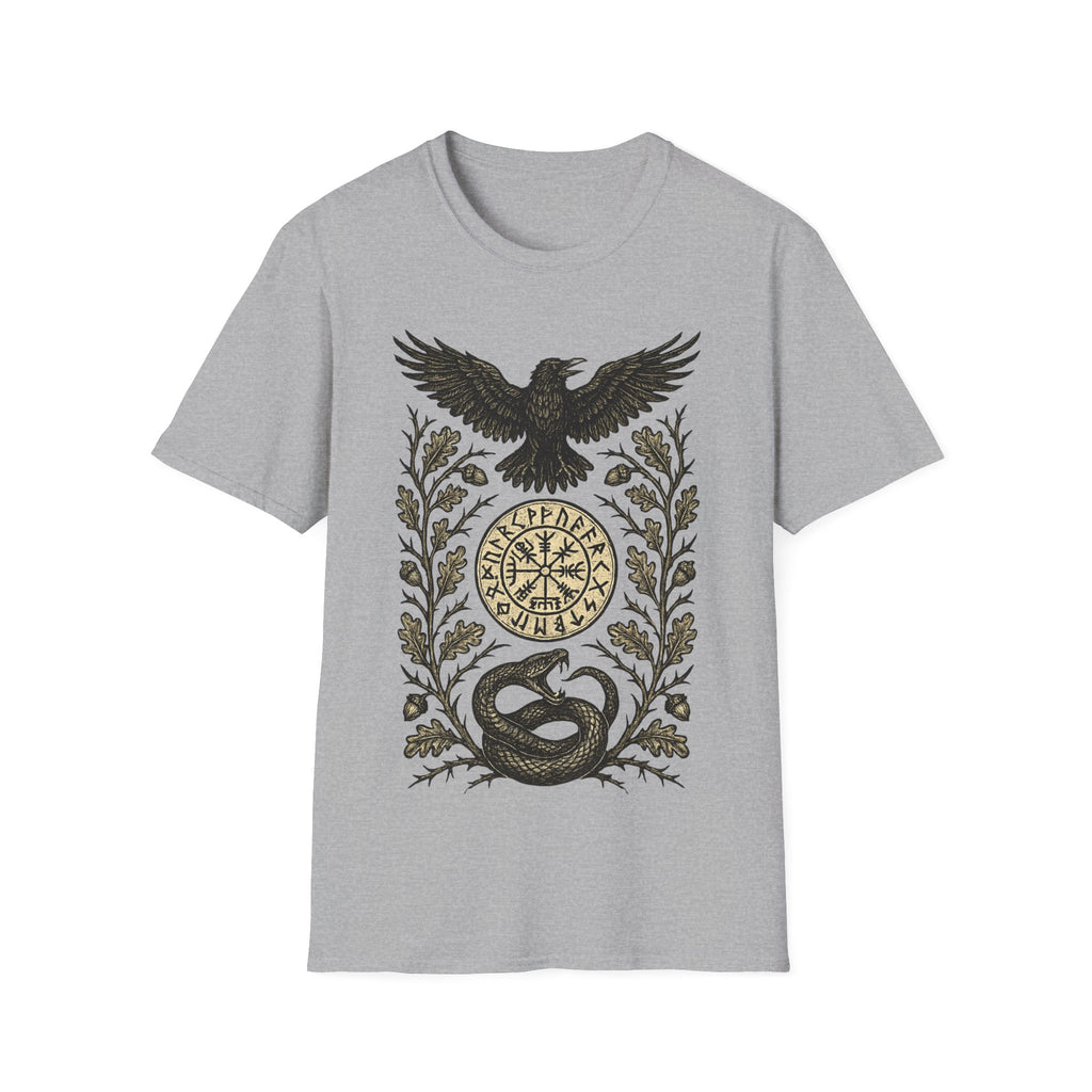 Norse Raven & Serpent Vegvisir T-Shirt