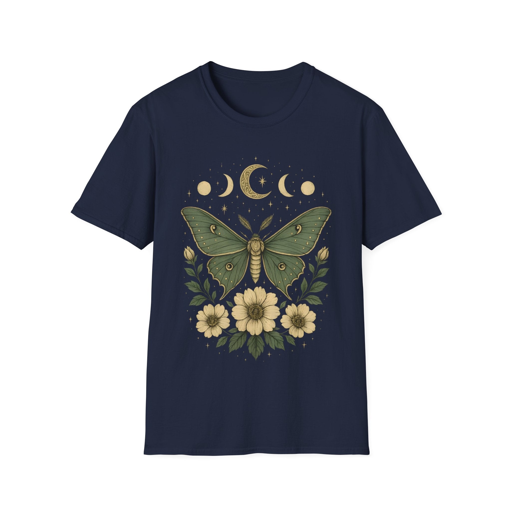Moon Phases Celestial Luna Moth T-Shirt