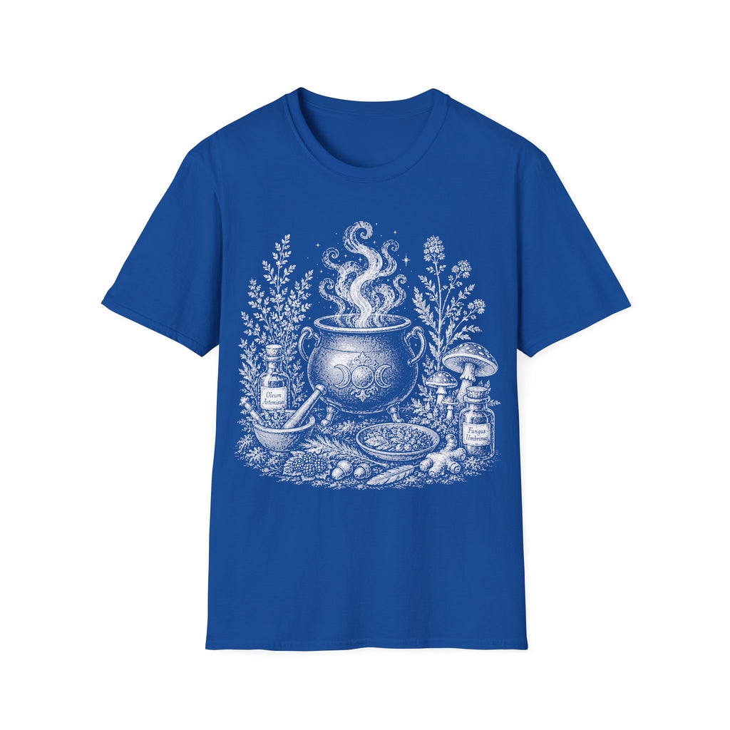 Vintage Witch Cauldron Herbal Alchemy T-Shirt