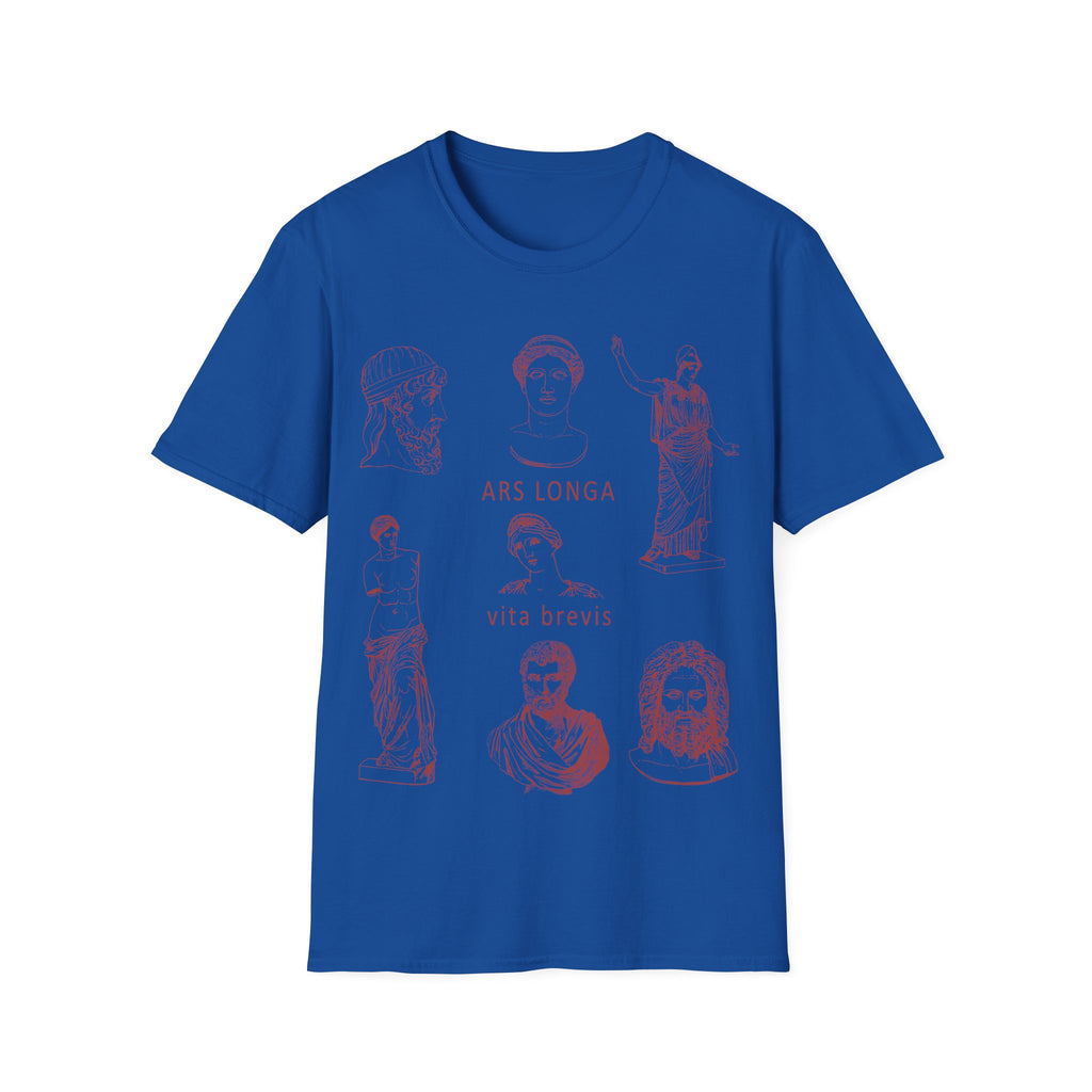 Ars Longa Vita Brevis Classical Greek Sculpture Collage T-Shirt
