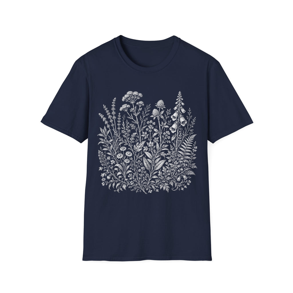 Wild Herbs Collection Antique Botanical Illustration T-Shirt