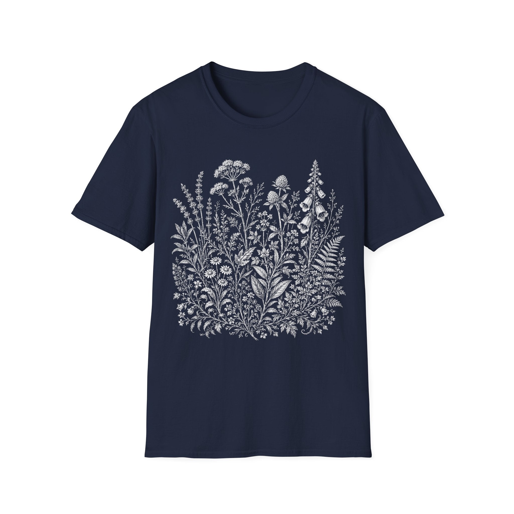 Wild Herbs Collection Antique Botanical Illustration T-Shirt