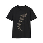 Vintage Flying Moths Illustration T-Shirt