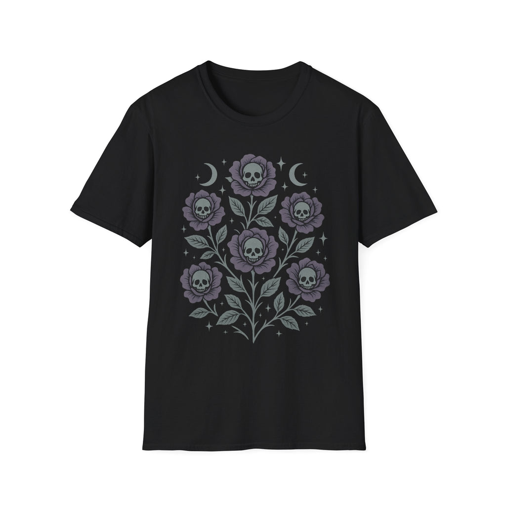 Celestial Skull Rose Bouquet T-Shirt