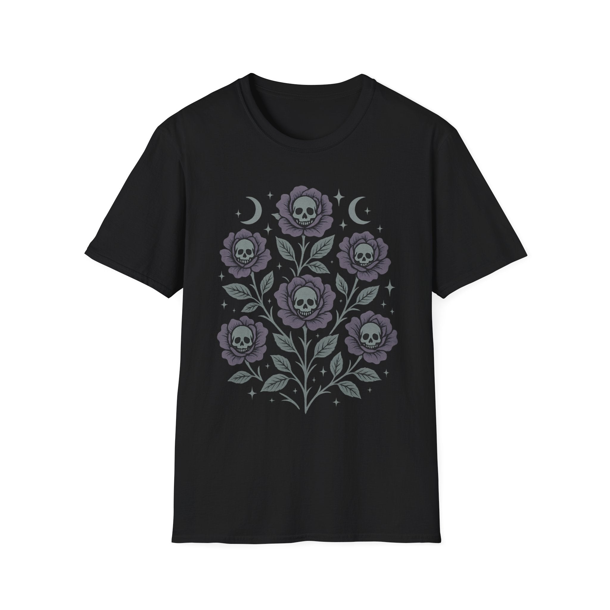 Celestial Skull Rose Bouquet T-Shirt