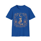 Celestial Fox Under Crescent Moon T-Shirt