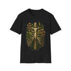 Forest Entropy Ribcage Botanical Decay T-Shirt