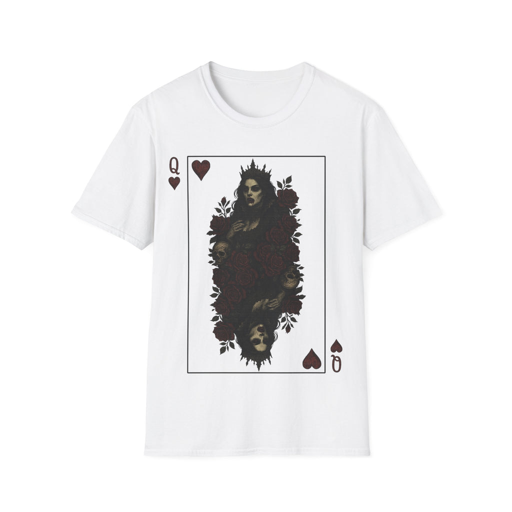 Queen Of Hearts Vampire Playing Card T-Shirt