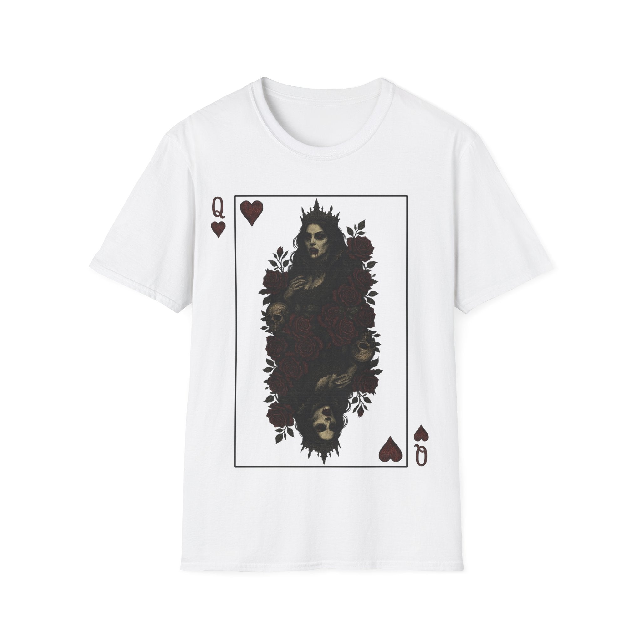 Queen Of Hearts Vampire Playing Card T-Shirt
