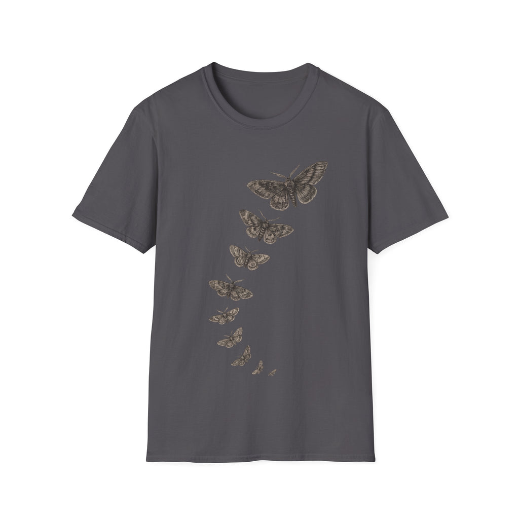 Vintage Flying Moths Illustration T-Shirt