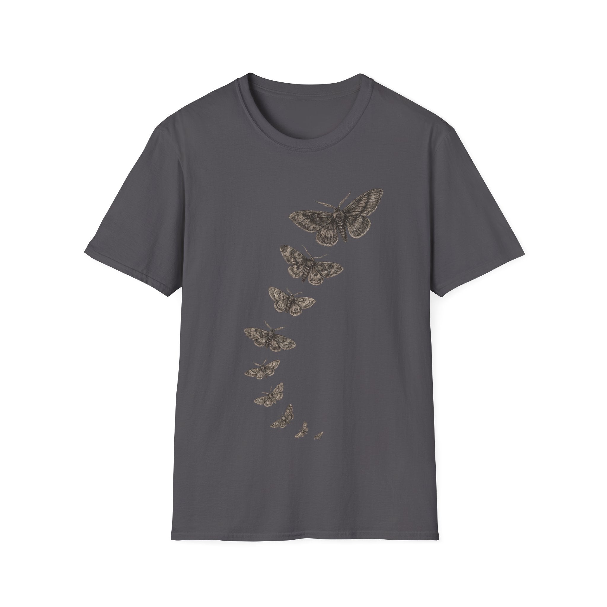 Vintage Flying Moths Illustration T-Shirt