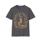 Fox Gazing At A Glowing Crescent Moon T-Shirt
