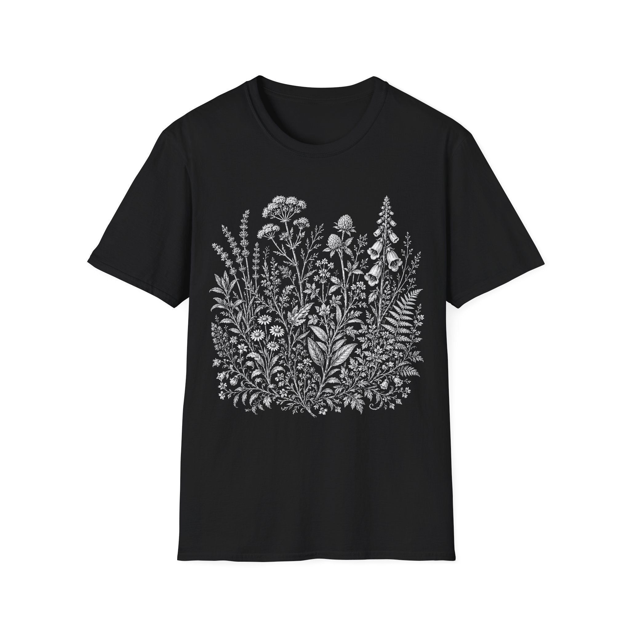 Wild Herbs Collection Antique Botanical Illustration T-Shirt