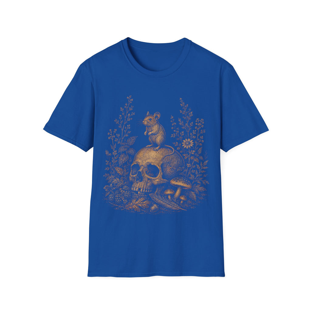 Woodland Mouse Skull Forestcore Aesthetics T-Shirt