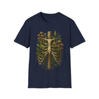Forest Entropy Ribcage Botanical Decay T-Shirt
