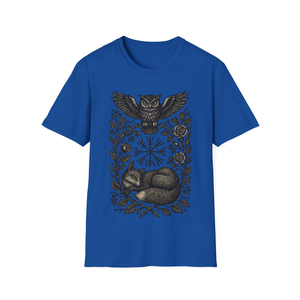 Norse Owl & Sleeping Fox Vegvisir T-Shirt