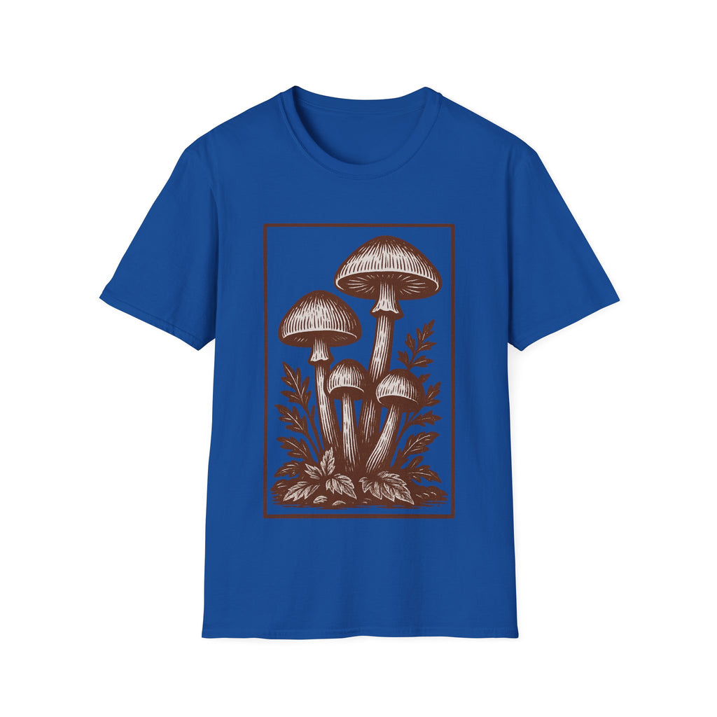Vintage Woodland Mushroom Illustration T-Shirt
