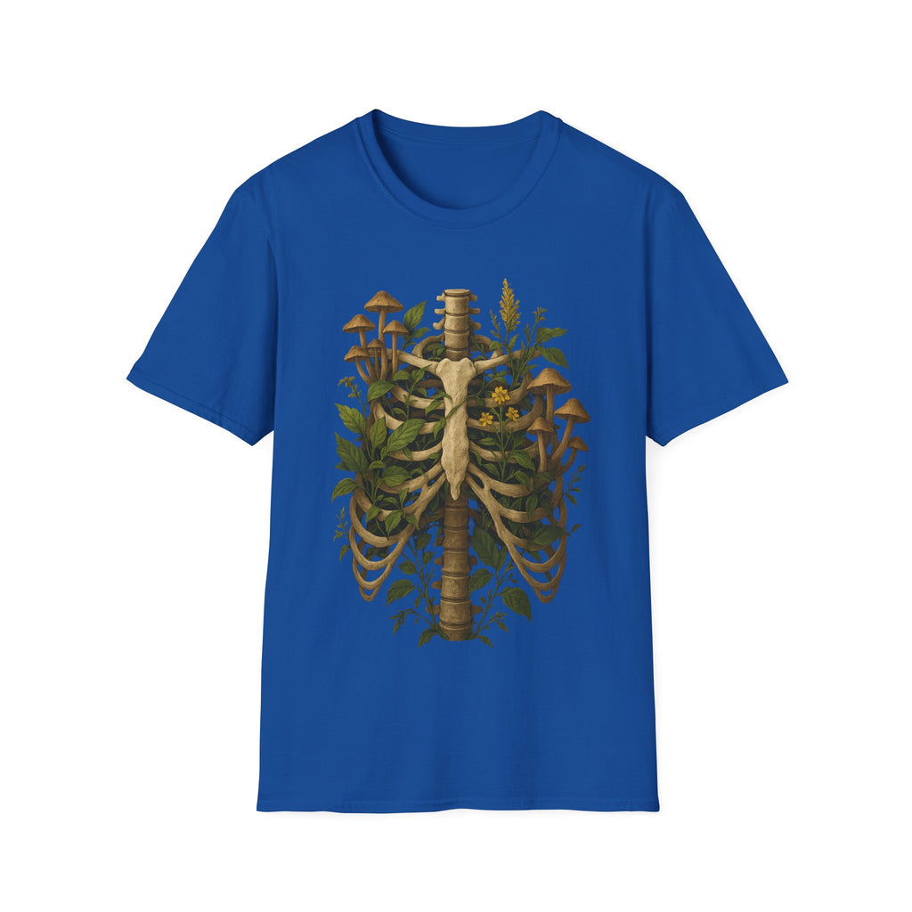 Forest Entropy Ribcage Botanical Decay T-Shirt