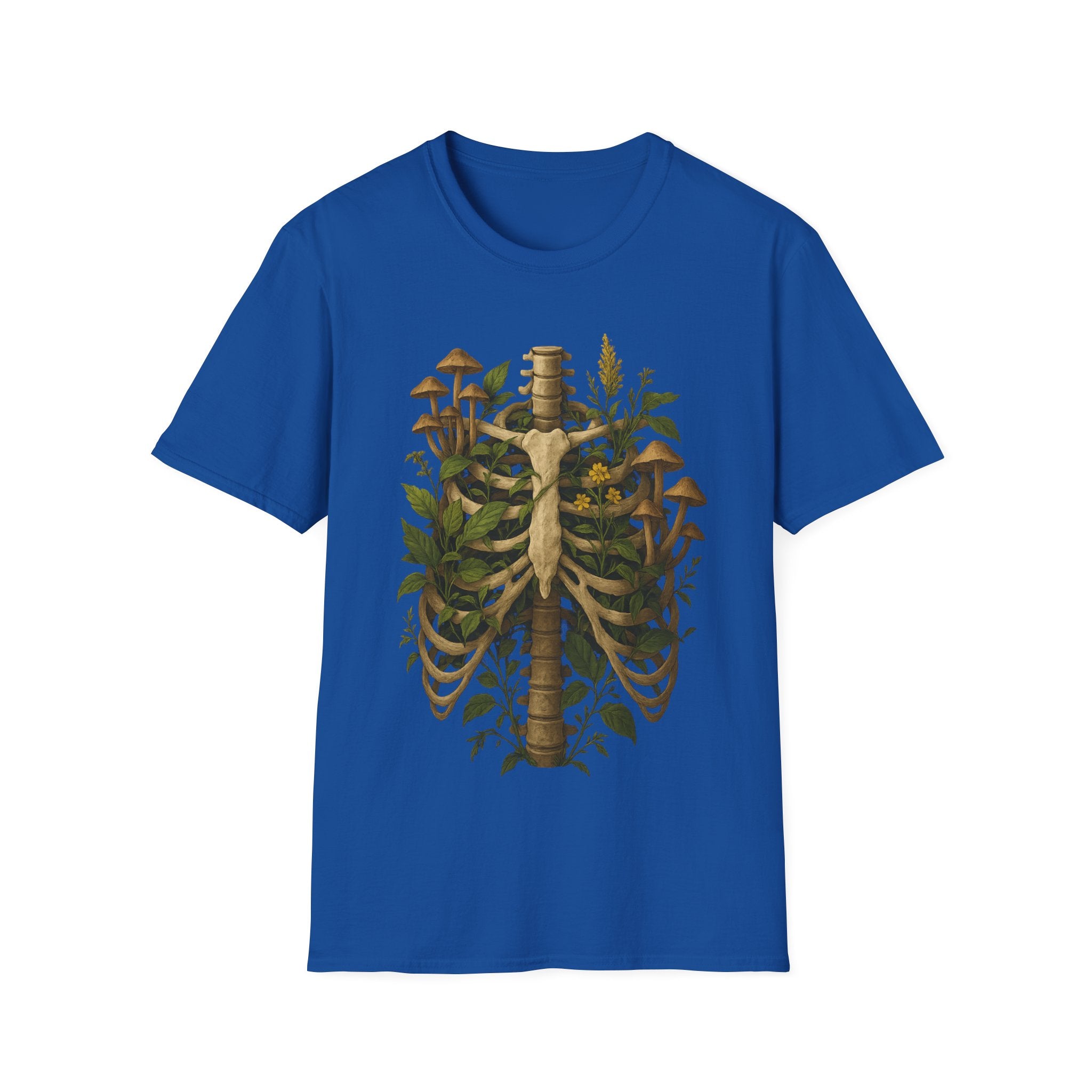 Forest Entropy Ribcage Botanical Decay T-Shirt