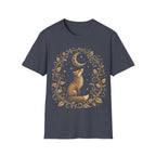 Fox Gazing At A Glowing Crescent Moon T-Shirt