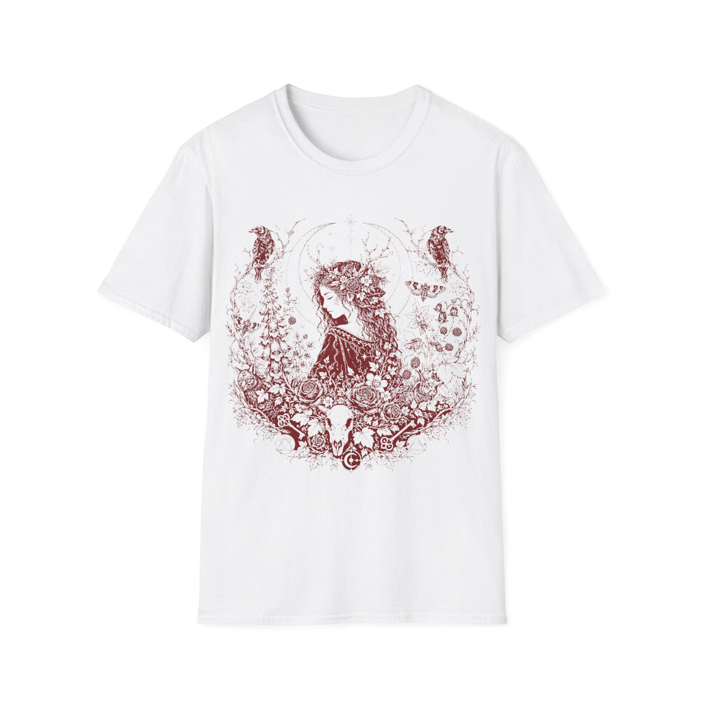 Dark Academia Forest Goddess & Ravens T-Shirt