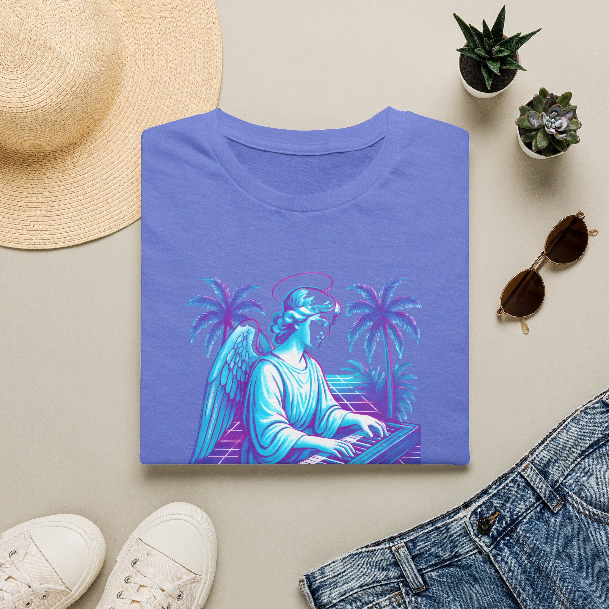 Neon Angel Pianist T-Shirt